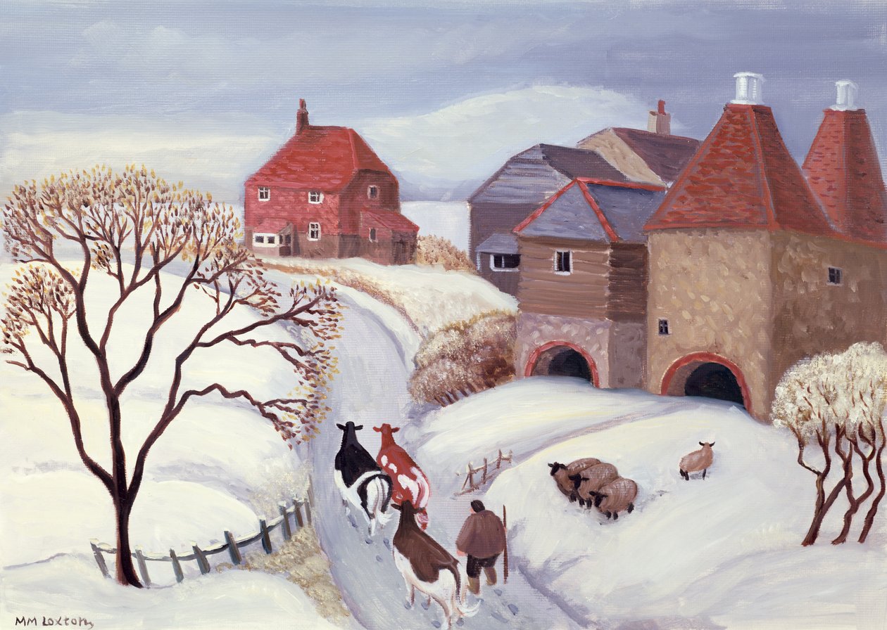 Odvoz krav domů na sněhu od Margaret Loxton