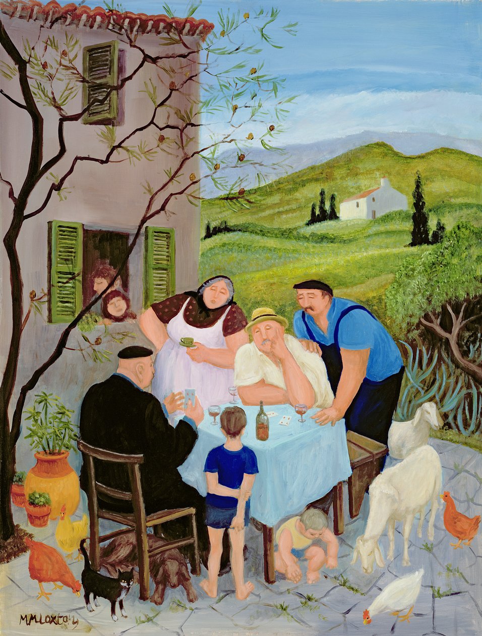 Le Dimanche (olej na plátně) od Margaret Loxton