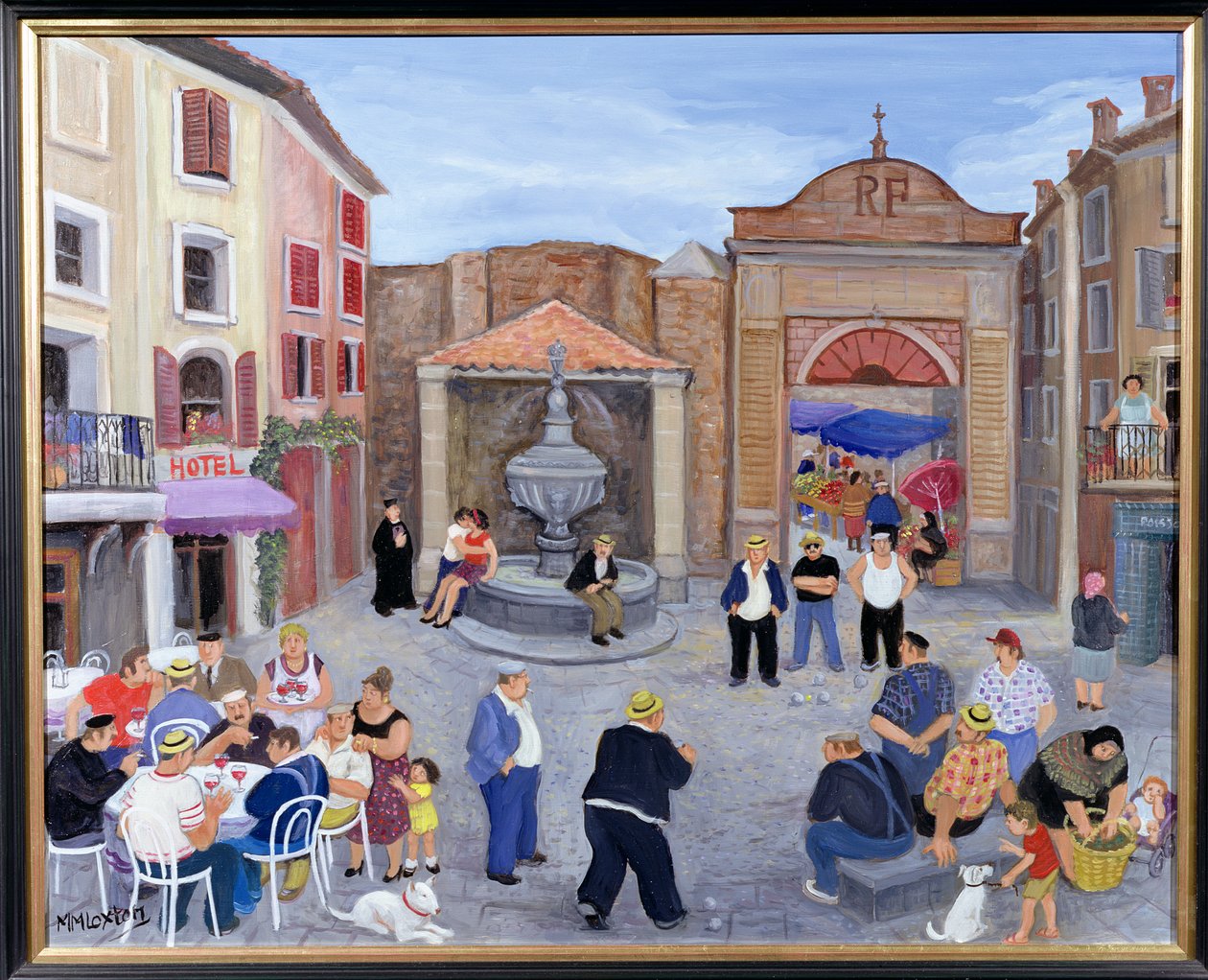 Vesnice v Provence (olej na plátně) od Margaret Loxton