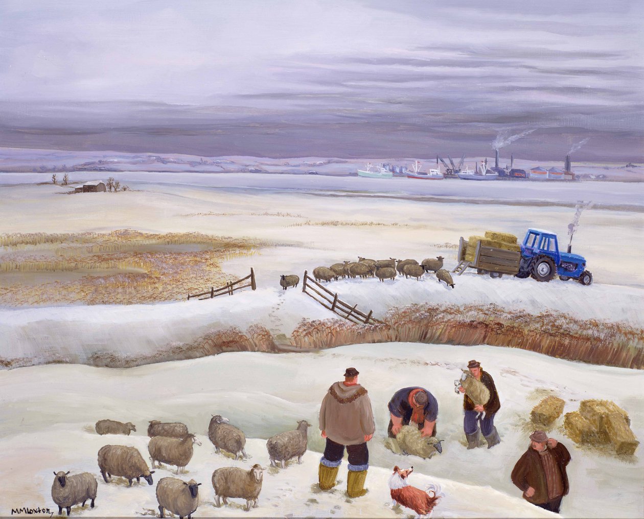 Zimní sněžení (obraz) od Margaret Loxton