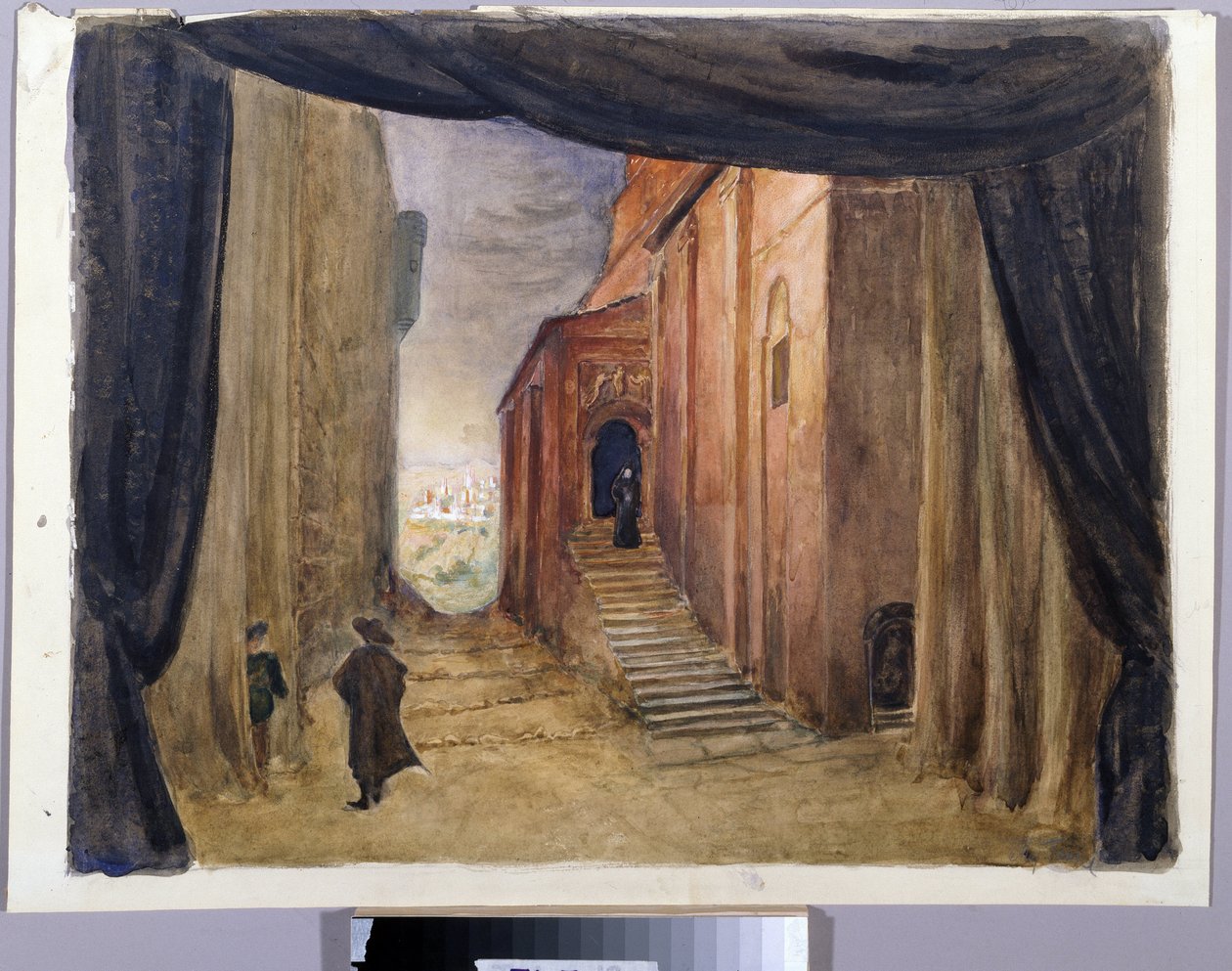 Dekorativní příprava na operu "Host Pierre", autor Alexandre Dargomyjski (1813-1869) od Margarita Genrichovna Genke Shifrina