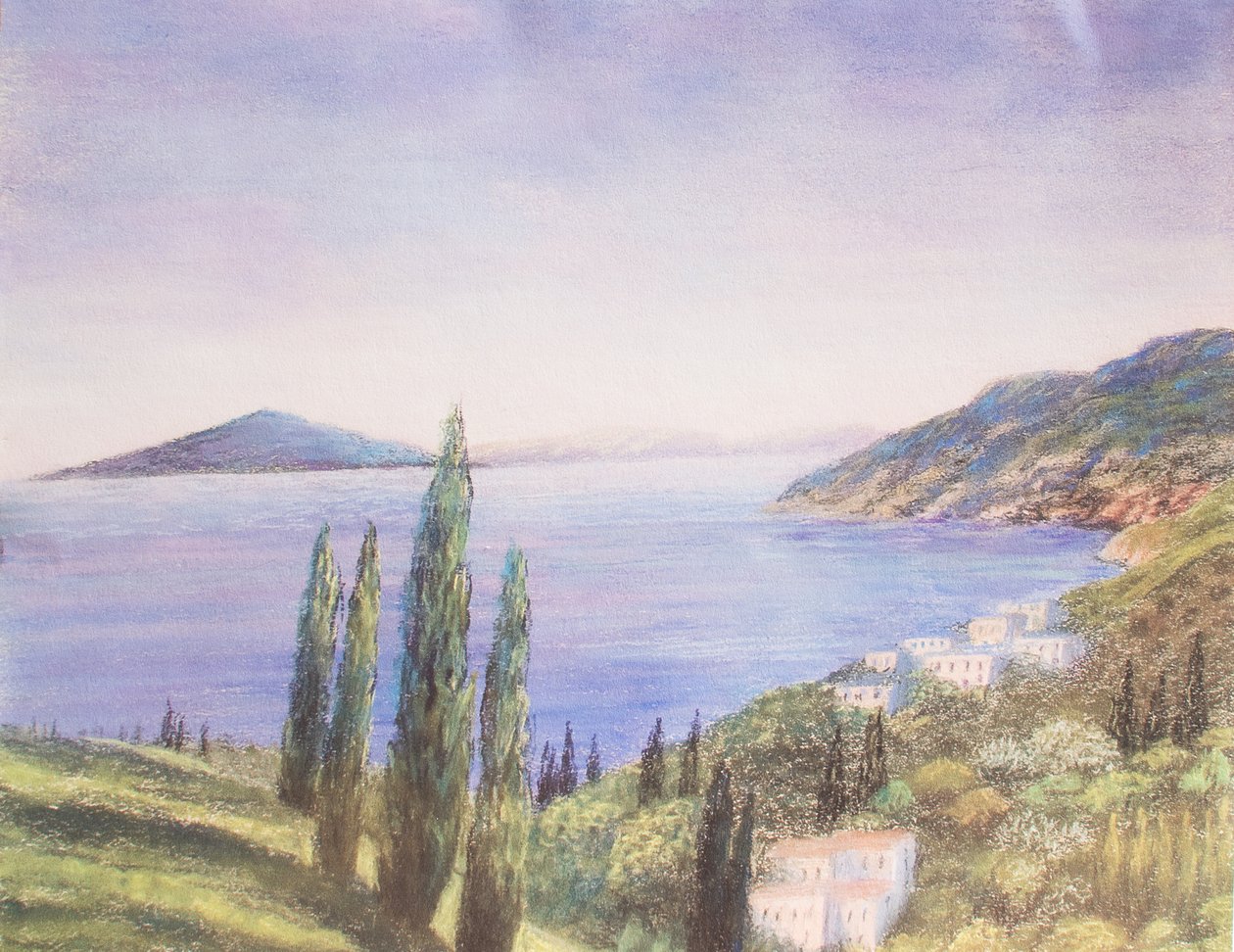 Italská scéna, 1999 (pastel) od Margo Starkey