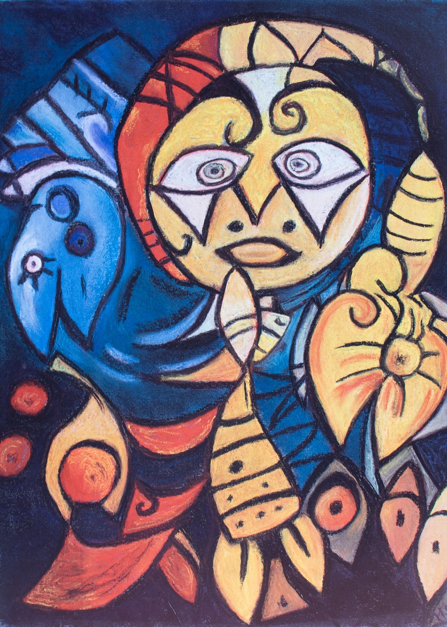 Vytřeštěné oči, 2017 (pastel) od Margo Starkey