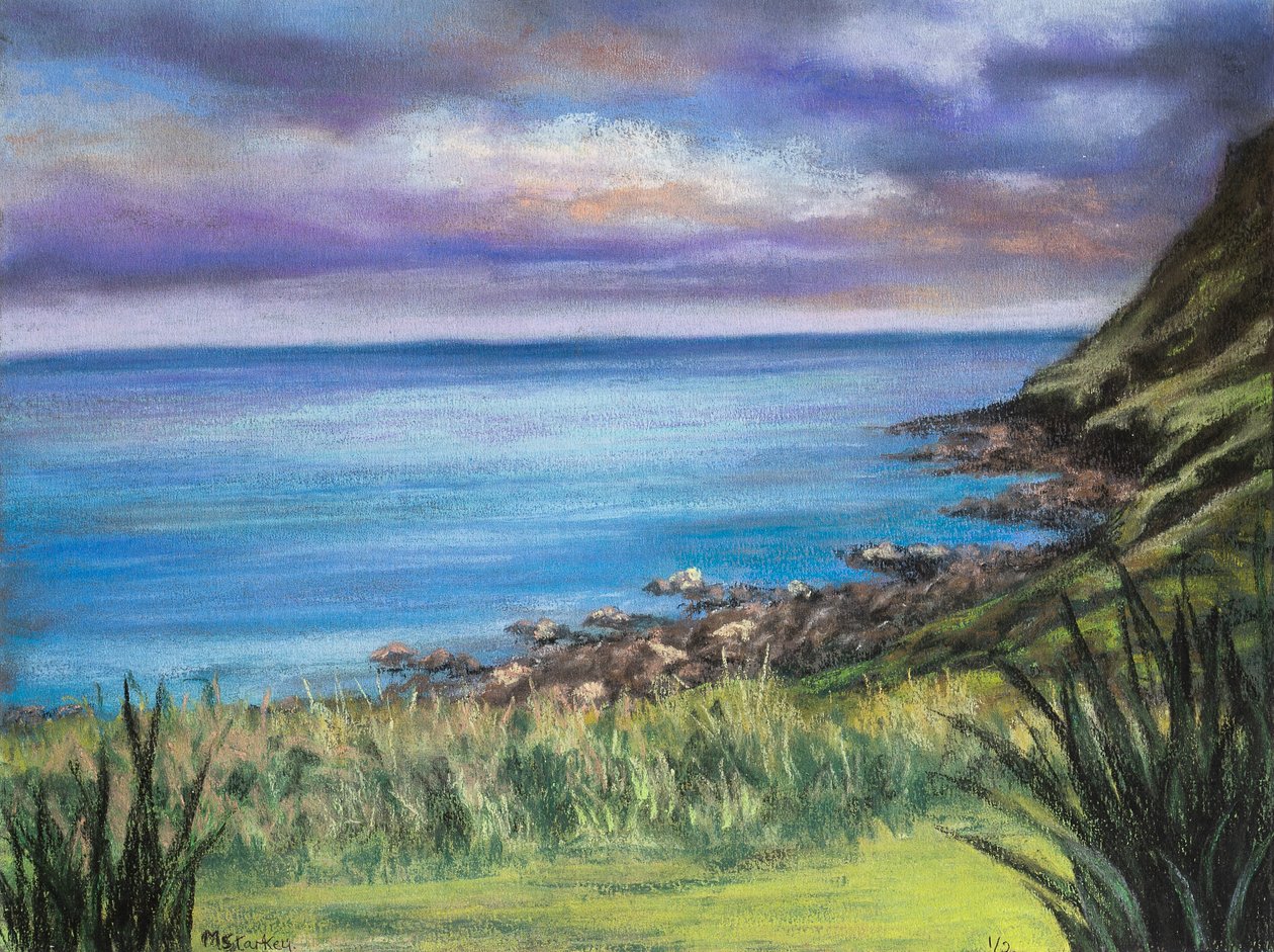 Pláž v Cornwallu (pastel) od Margo Starkey