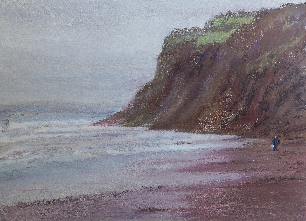 Cliffs at Shaldon S/Devon, 2020 (pastel) od Margo Starkey
