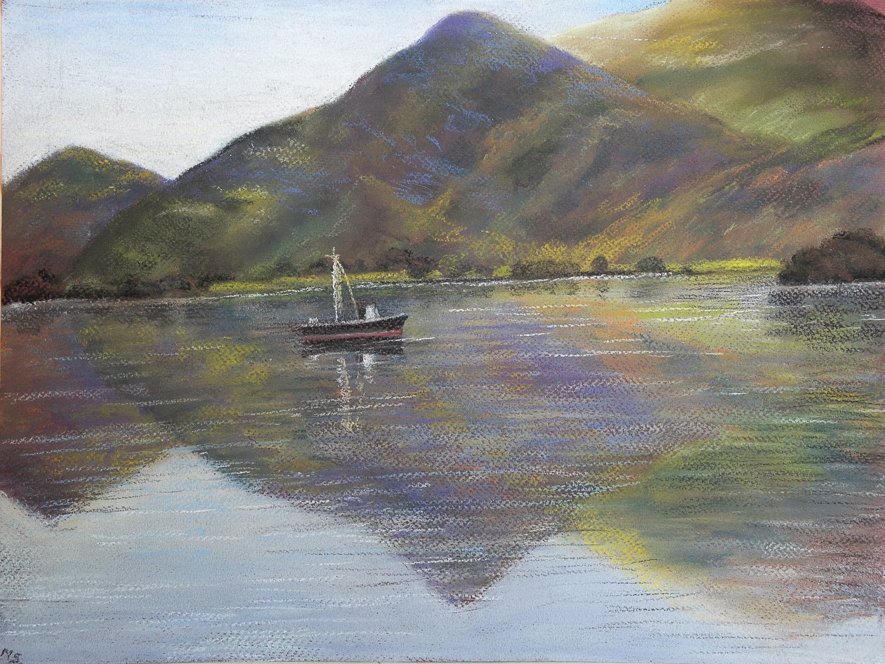 Osamělý rybář, 2020 (pastel) od Margo Starkey