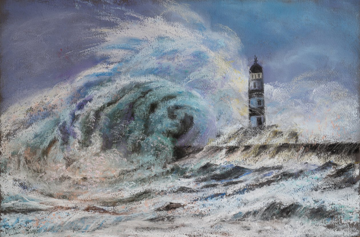Bouřlivé moře, 2020 (pastel) od Margo Starkey