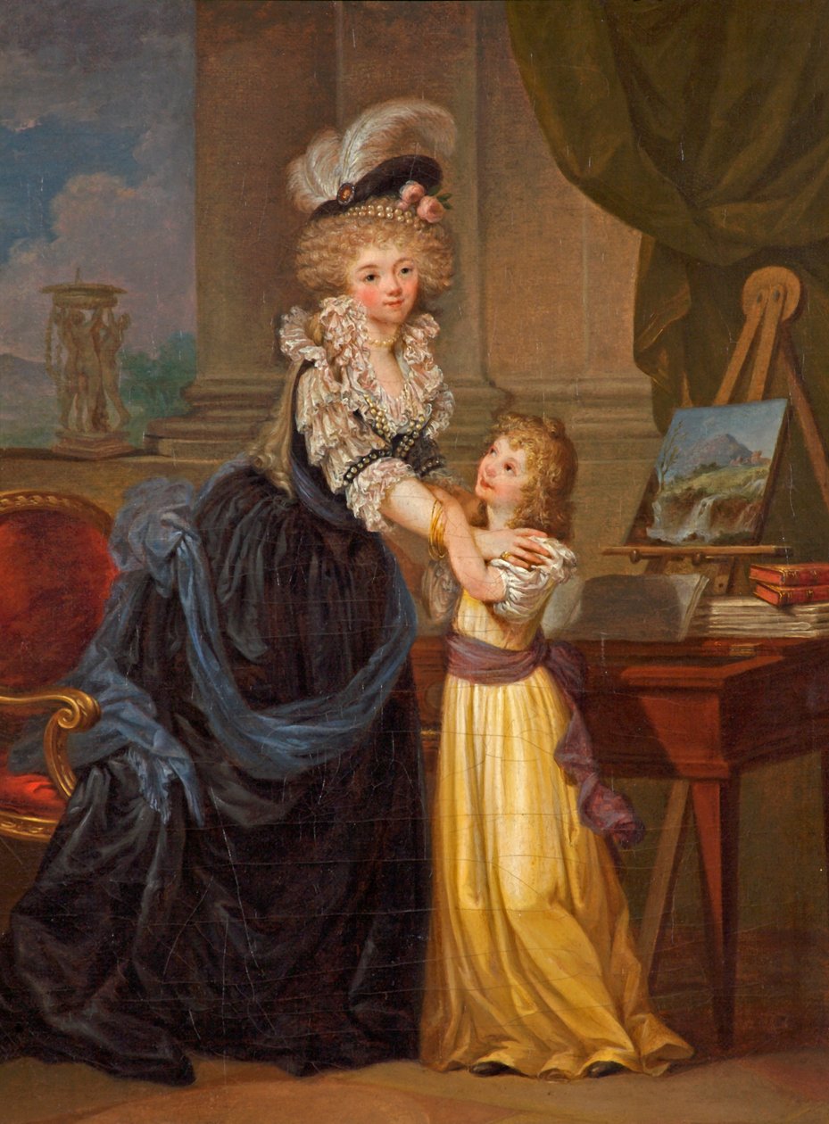 Mladá dáma a děvčátko, kolem roku 1785 od Marguerite Gerard