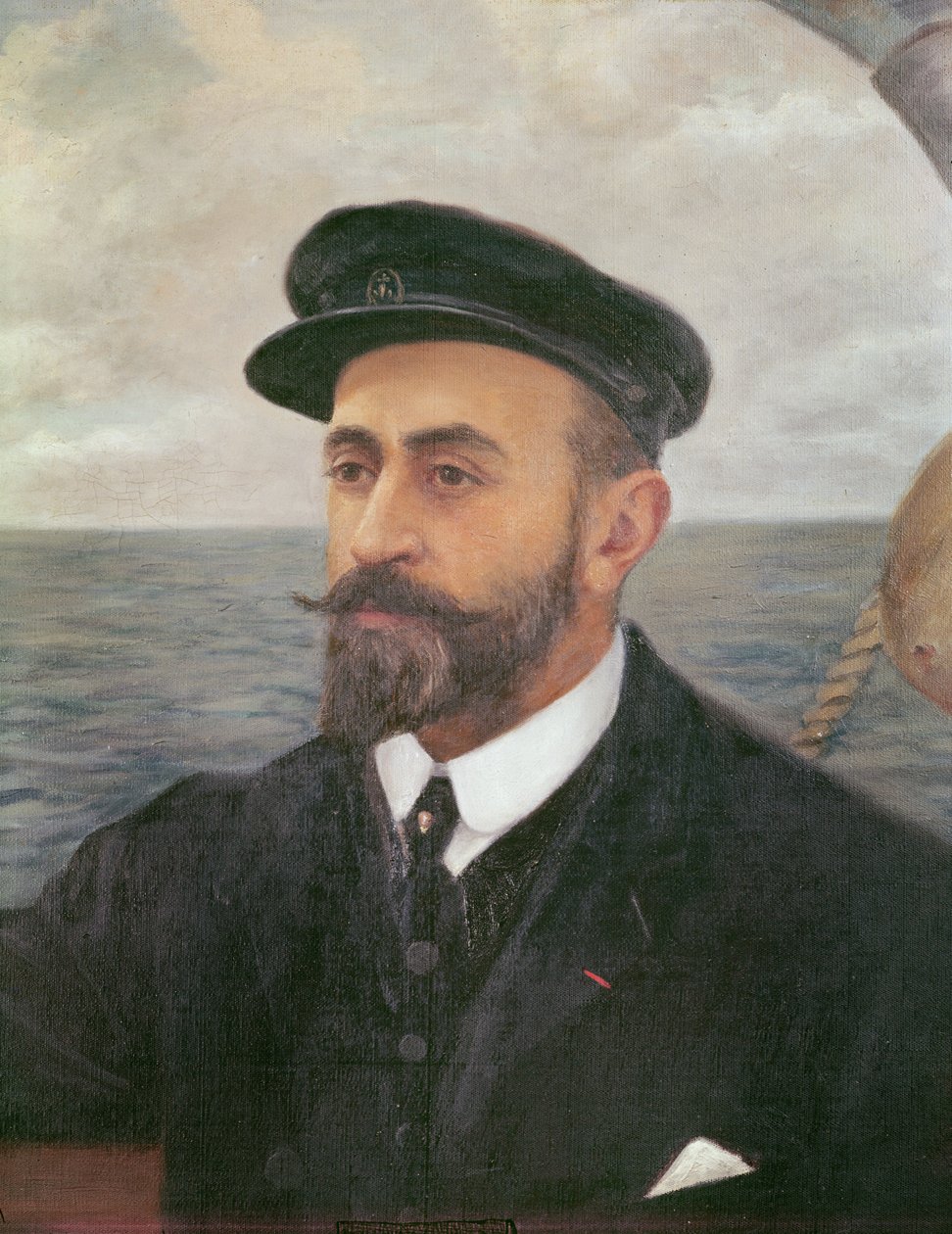 Portrét Jean Charcot (1867-1936) jeho manželkou (olej na plátně) od Marguerite (20th century) Clery Charcot