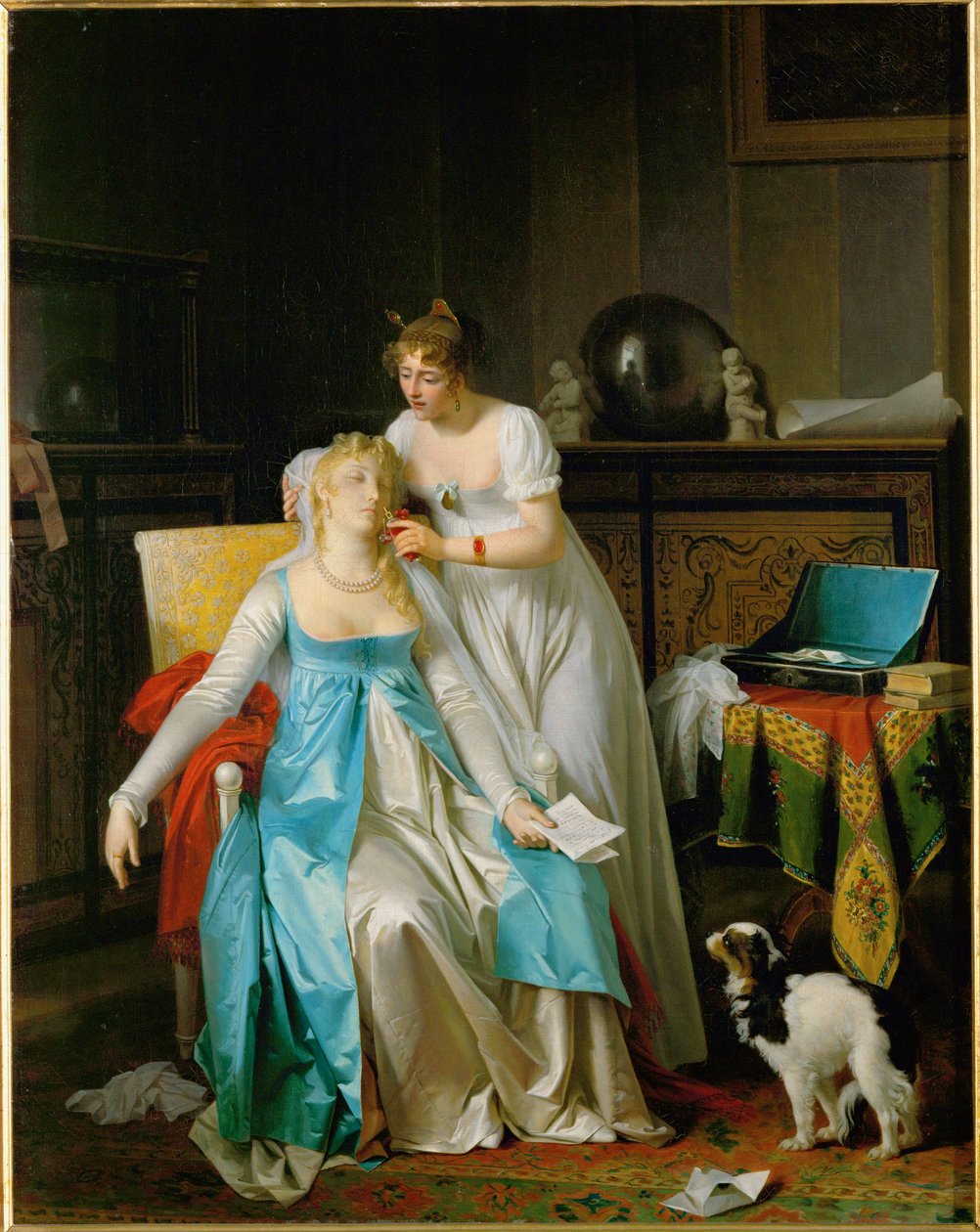Špatné zprávy. Vystaveno v Salonu v roce 1804... od Marguerite Gerard