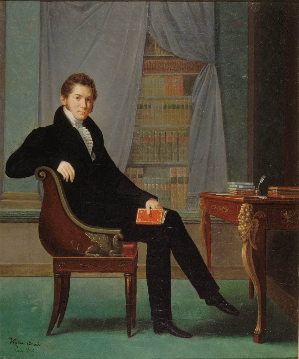 Portrét Jacques-François Ancelot 1794-1854, 1819. od Marguerite Louise Virginie Ancelot