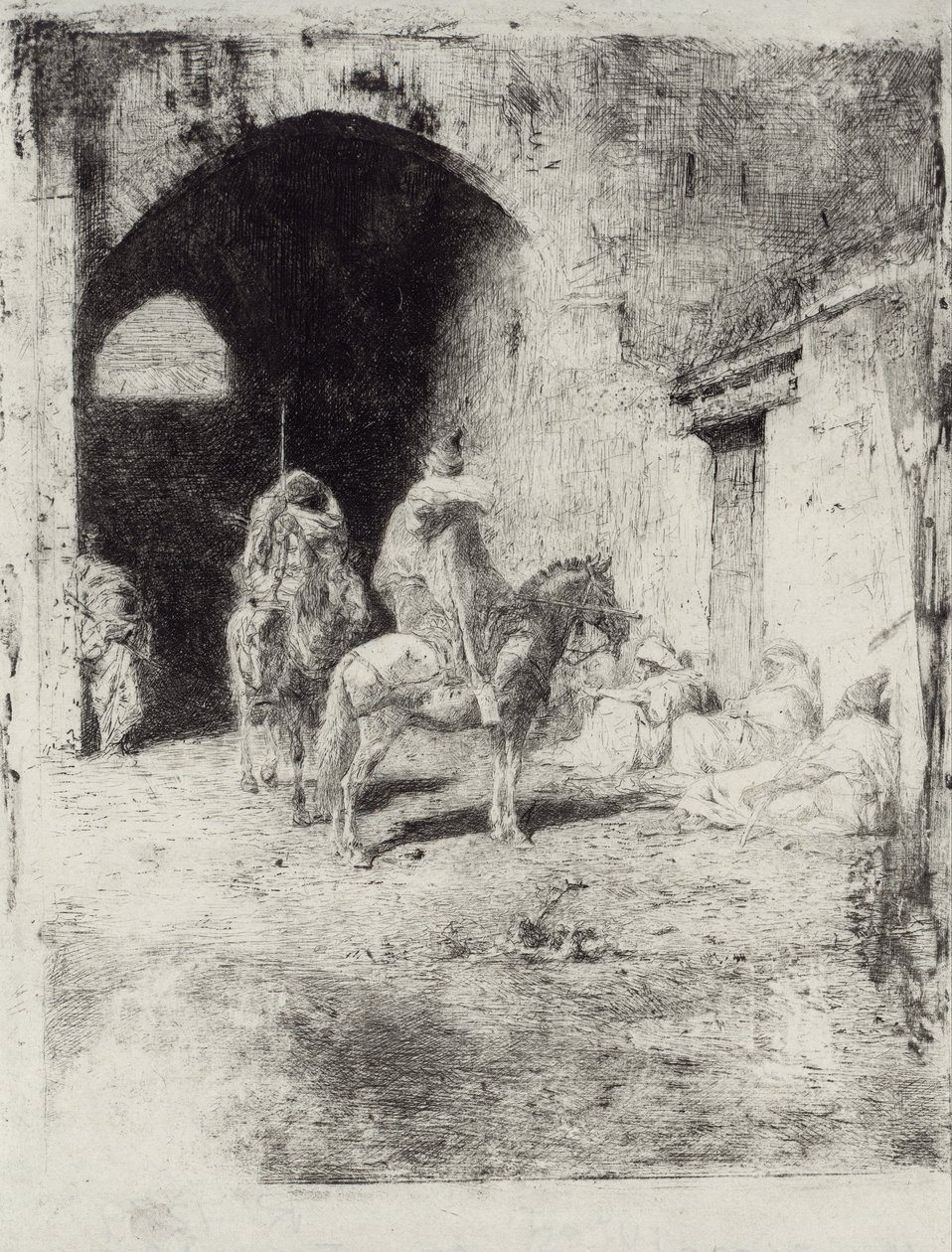 Casbah Guard v Tetouanu od Marià Fortuny