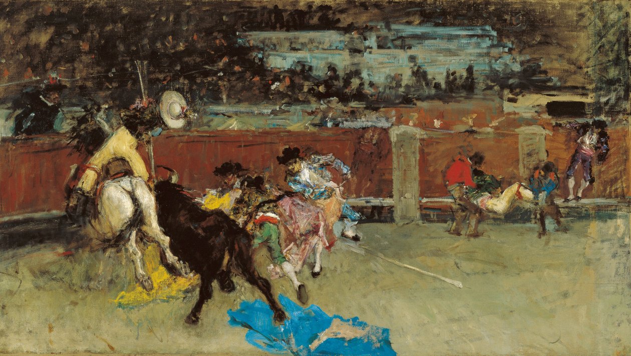 Korida. Zraněný Picador od Marià Fortuny