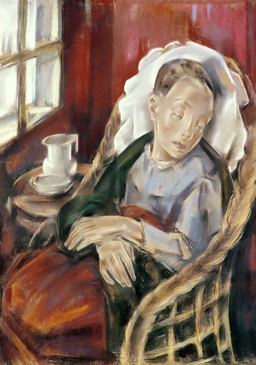 Rekonvalescent, 1930 (pastel na kartě) od Maria Blanchard