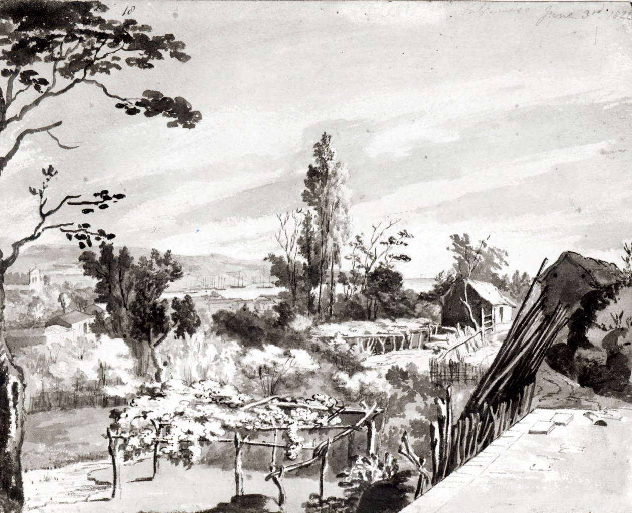 Valparaiso 1822 (akvarel na papíře) od Maria Callcott