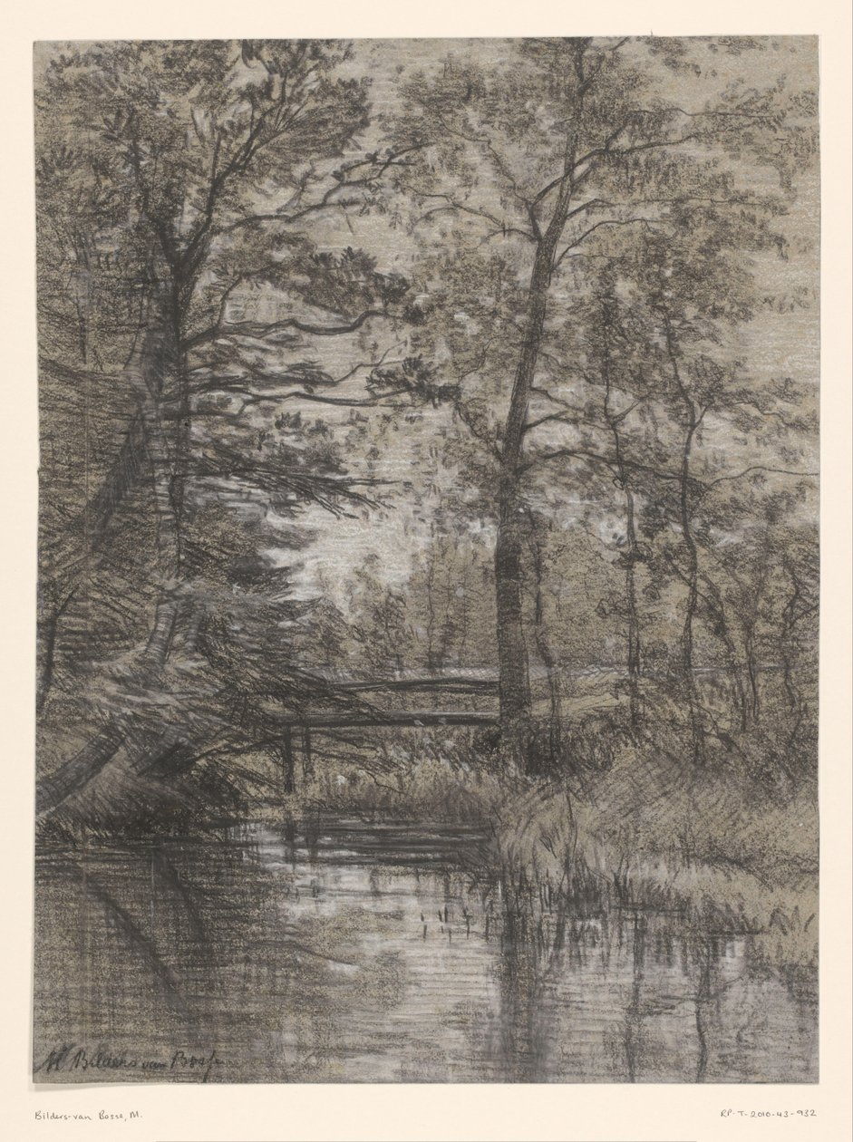 Rybník v lese od Maria Bilders van Bosse (signed by artist)