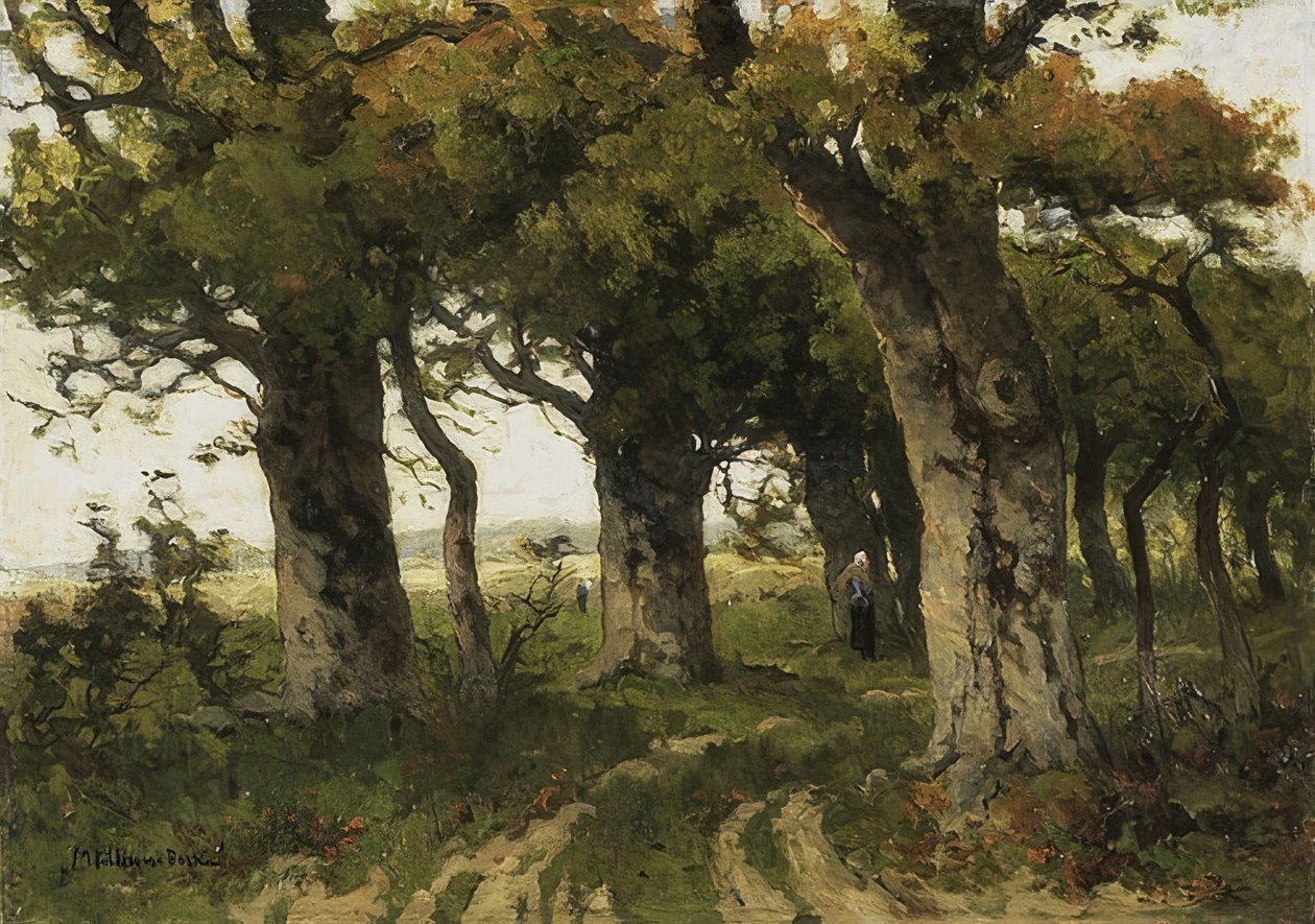 Dubová alej v pozdním létě. 1880-1900 od Maria Bilders van Bosse
