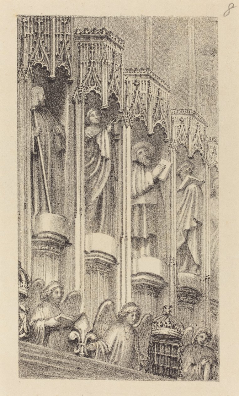 Sochy v architektuře kaple Jindřicha Sedmého, Westminsterské opatství od Maria Denman after John Flaxman