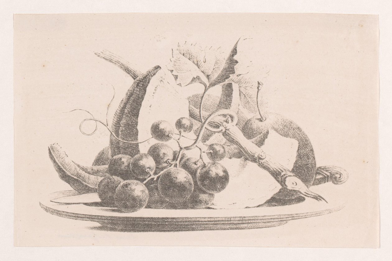 Ovoce na talíři od Maria Geertruida de Goeje Barbiers (attributed to)