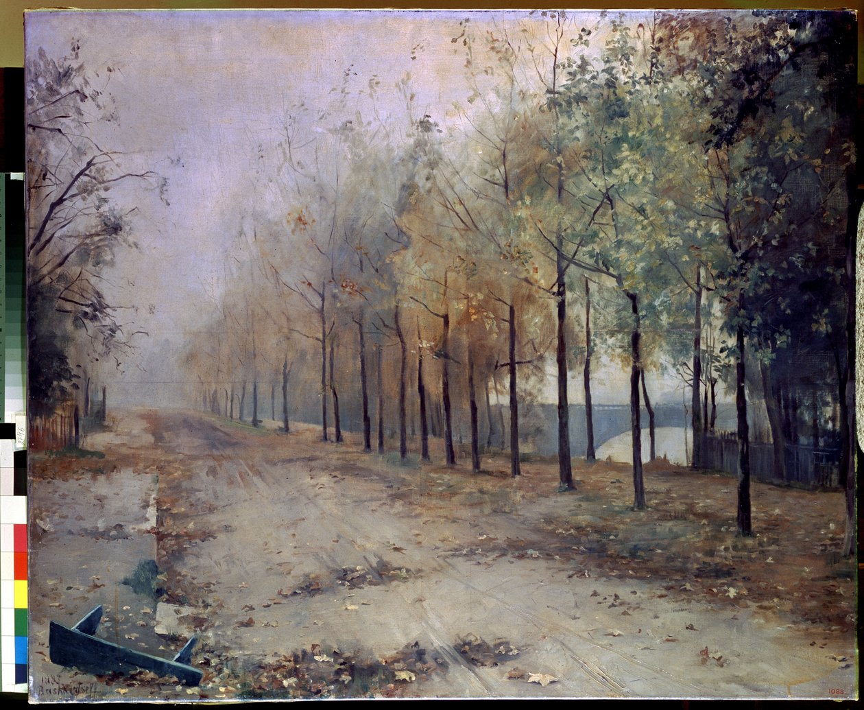 Podzim (podzim). Obraz Marie Konstantinovny Bashkirtseva (1860-1884). Olej na plátně, 97 x 117 cm, 1883. Ruské umění, krajina 19. století. Státní ruské muzeum, Petrohrad. od Maria Konstantinova Bashkirtseva