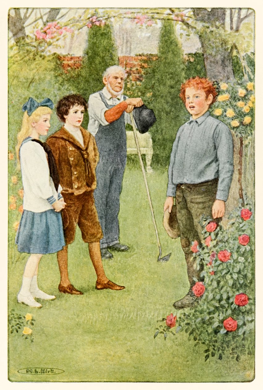 "Chvála Bohu, z něhož plynou všechna požehnání" z Tajné zahrady od Frances Hodgson Burnett (1849-1924) od Maria Louise Kirk