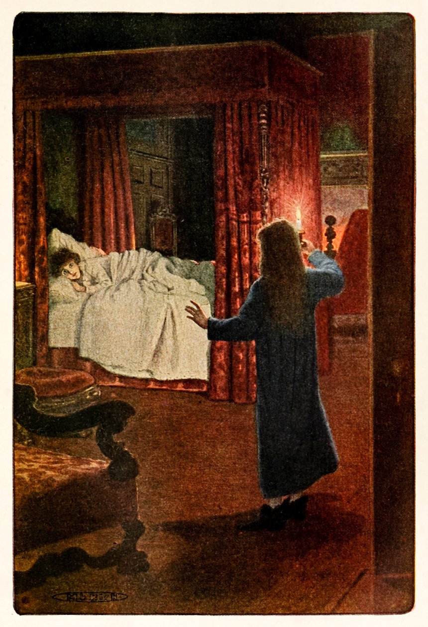 "Kdo jsi?- Jsi duch?" z Tajemné zahrady od Frances Hodgson Burnett (1849-1924) od Maria Louise Kirk