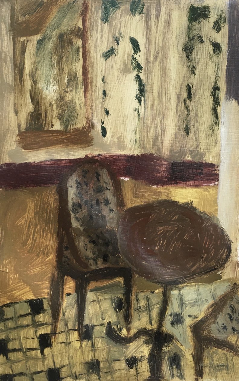 V restauraci v Paříži, 2019 (olej na papíře) od Maria Magenta