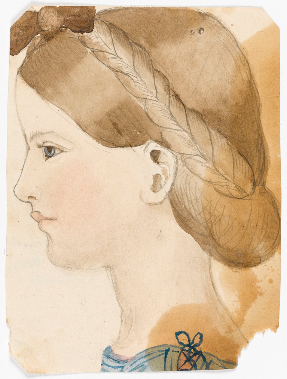 Portrét sedmileté M. Rose Herschelové (1851) od její jedenáctileté sestry Marie od Maria Sophia Herschel