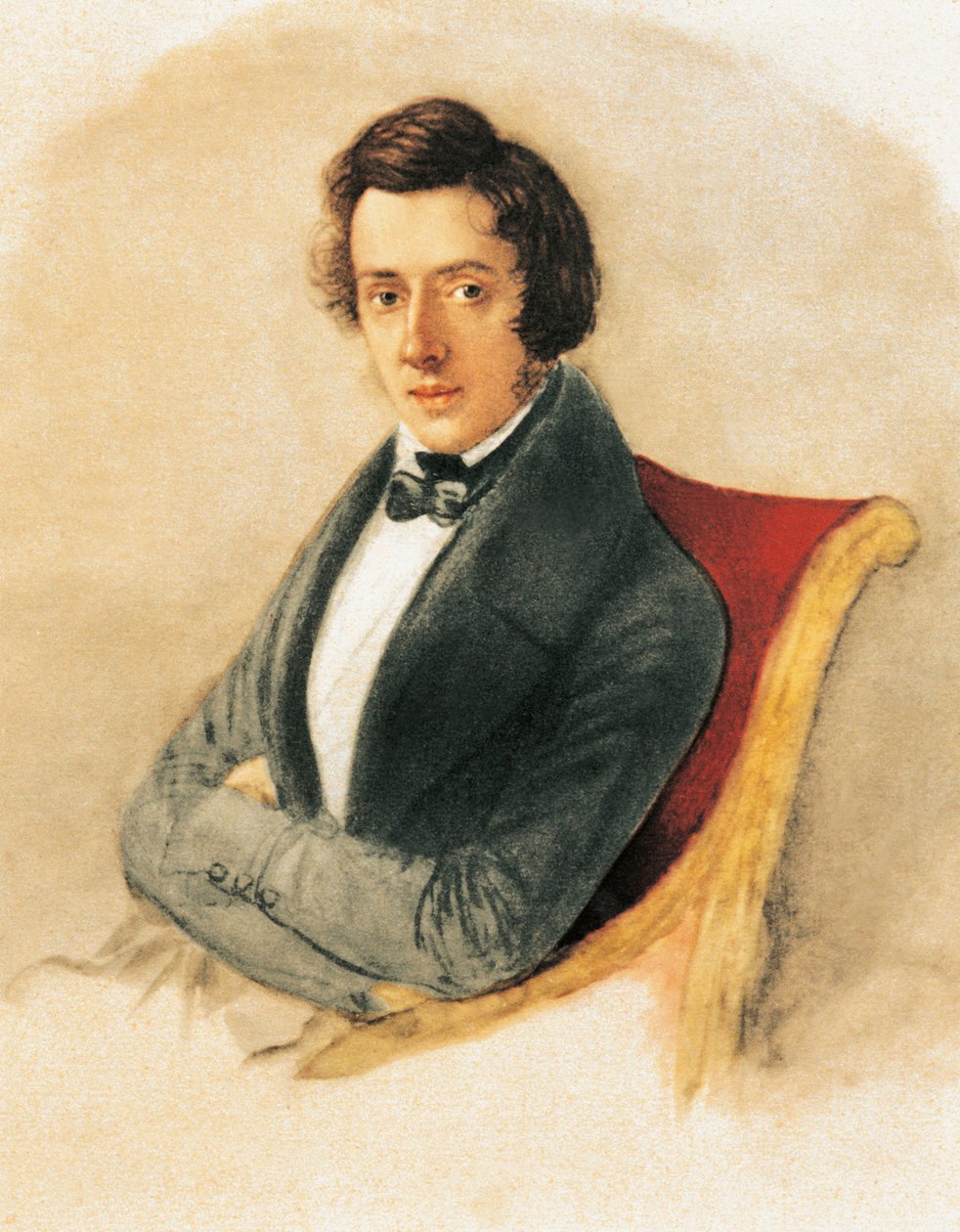 Frederic Chopin (akvarel na papíře) od Maria Wodzinska