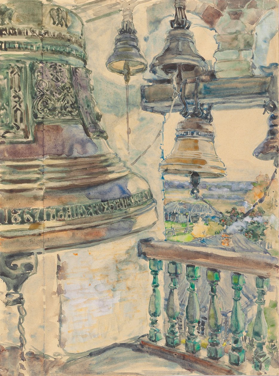 Pohled ze zvonice katedrály Savino-Storozhevsky, poblíž Zvenigorod, 1891 od Maria Yakunchikova