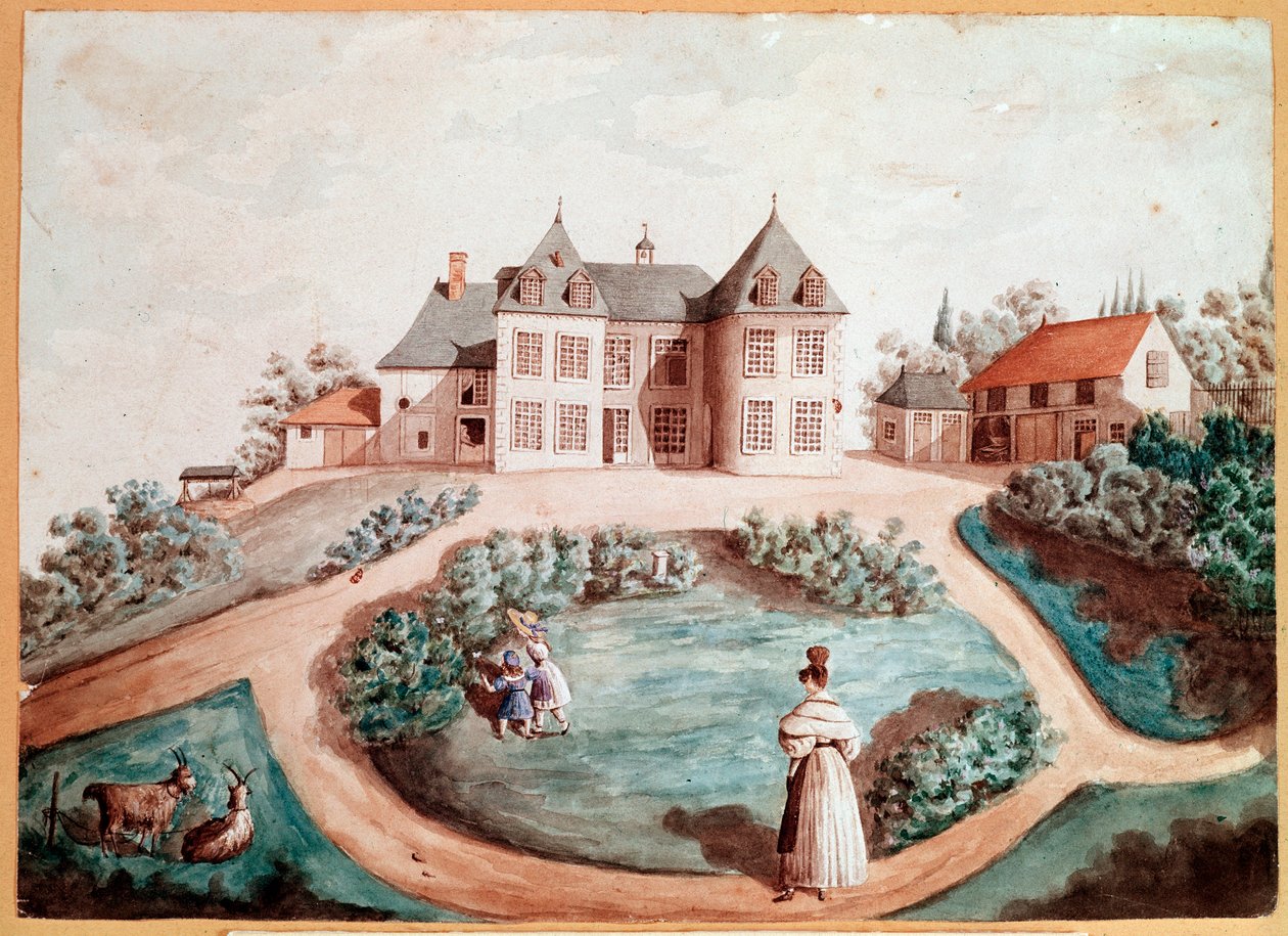 Hrad v Touraine. Ilustrace k filmu Konvalinka od Balzaca. (Výkres od Maria du (attr. to) Fresnay