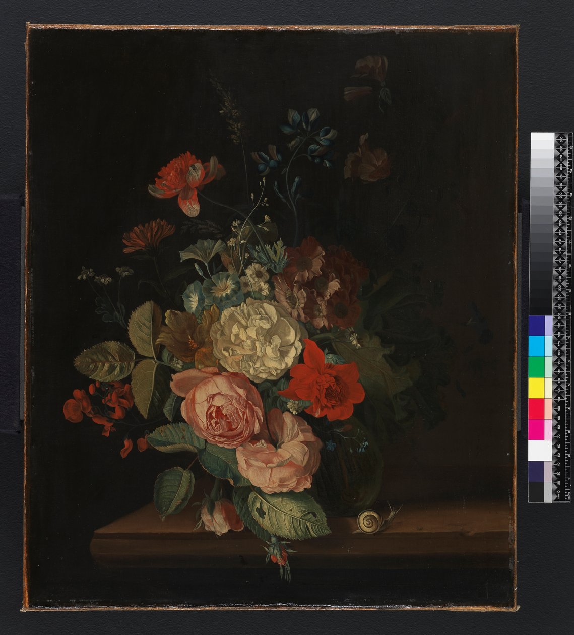 Váza s květinami, před rokem 1693 od Maria van Oosterwyck