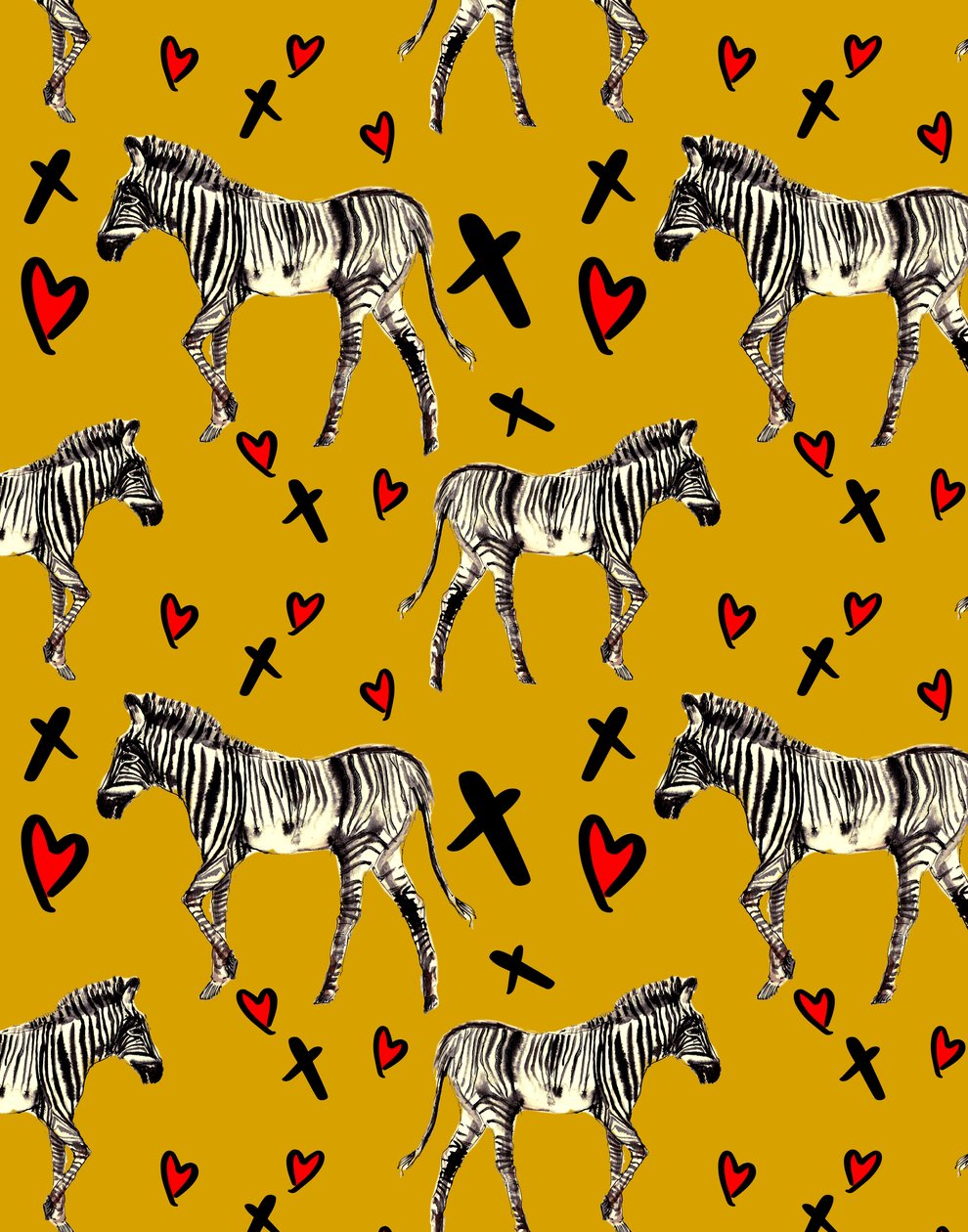 Zebra Love, okrová, 2020 od Marianna Kulukundis