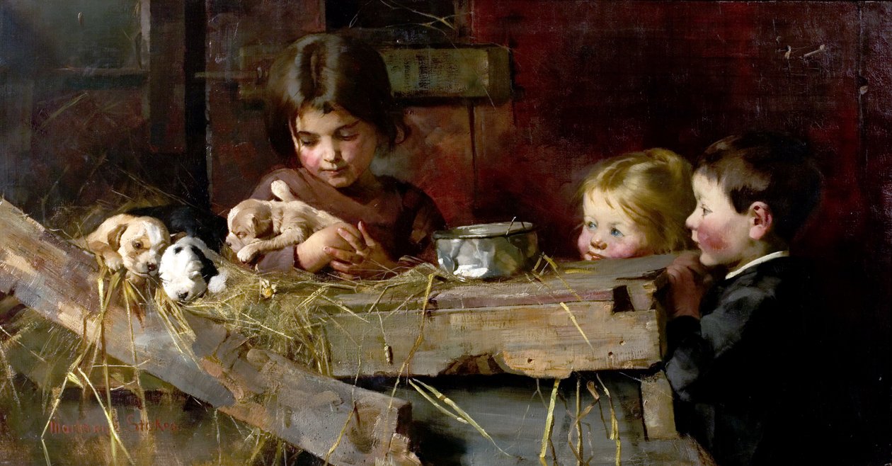 Poklady dětství, 1886 od Marianne Stokes