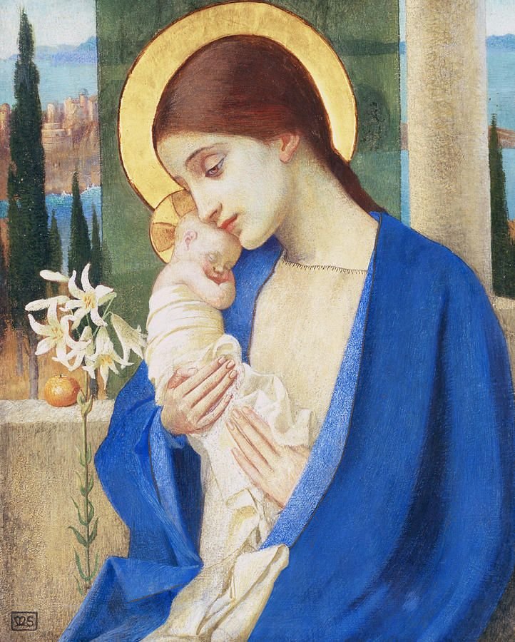 Madonna a dítě od Marianne Stokes