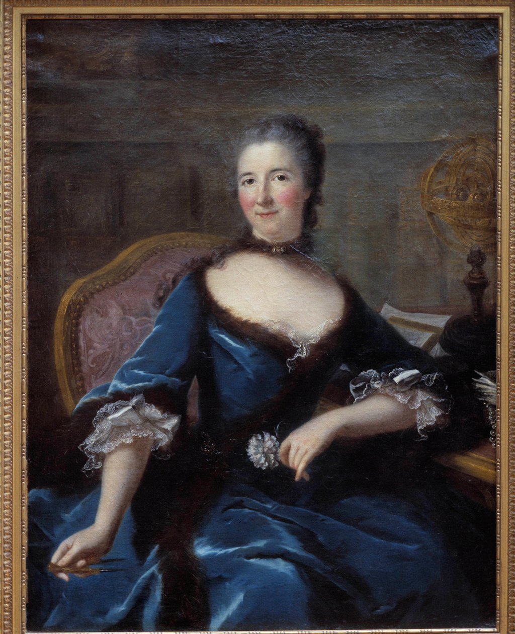 Portrét Gabrielle Emilie de Breteuil, markýza (madame) du Chatelet (1706-1749) Marquise Le Tonnelier de Breteuil 