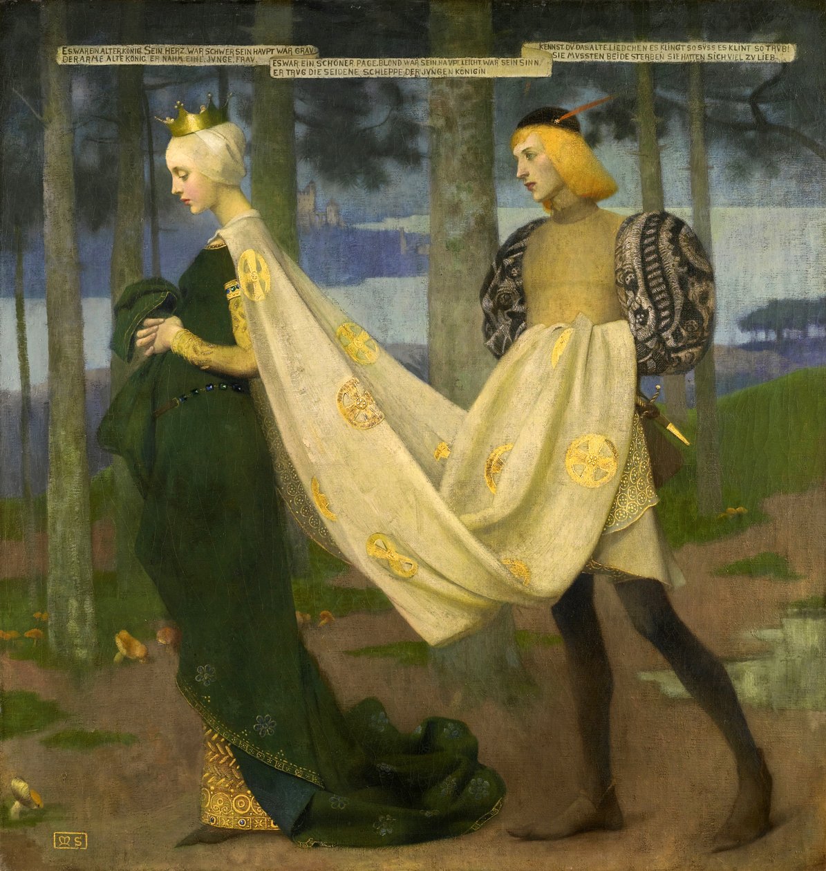 Královna a Page ("Byl jednou jeden král"" od Heinricha Heineho) par Stokes, Marianne (1855-1927). Olej na plátně, rozměr : 101x96,5, , Soukromá sbírka od Marianne Stokes
