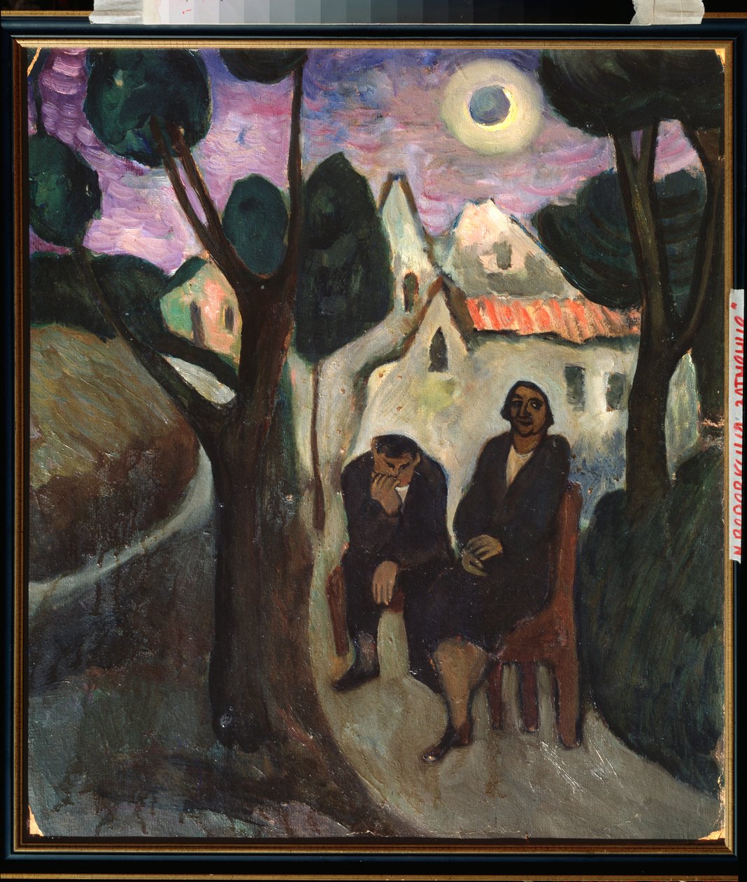 The Solar Eclipse - Obraz od Marianne Von Werefkin (1860-1938), olej na plátně, cca 1910, ruské umění, 20. století, expresionismus - Soukromá sbírka od Marianne von Werefkin