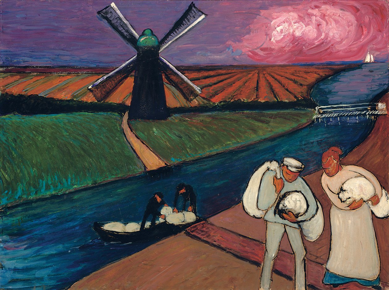 Styx, kolem 1910-1911 (olej na tenkém kartonu položeném na kartonu) od Marianne von Werefkin
