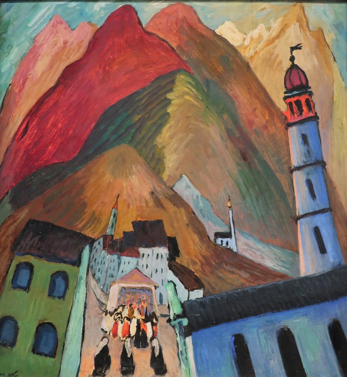 1924 Werefkinův průvod u Ascony od Marianne von Werefkin