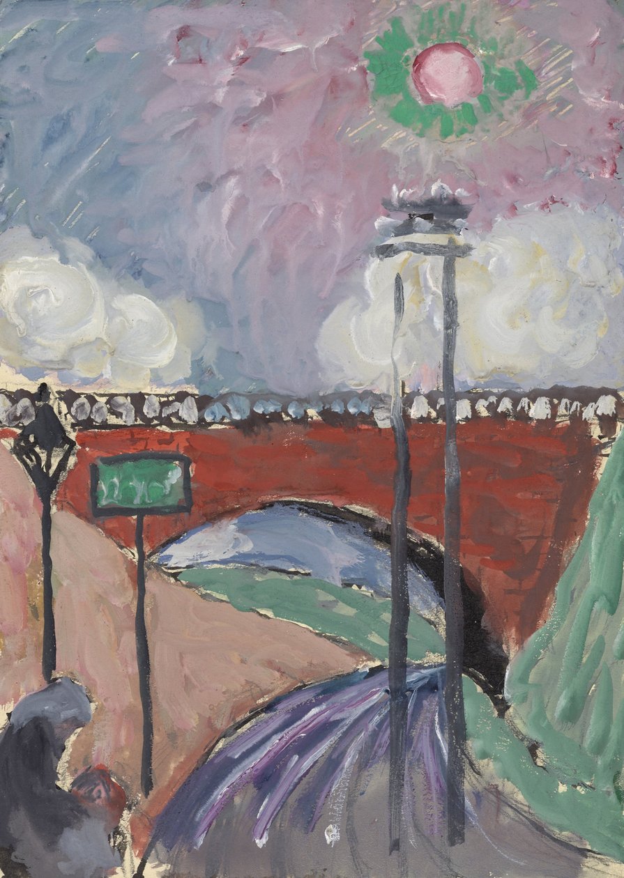 Most poblíž Lausanne (Pont de Gergovie) od Marianne von Werefkin