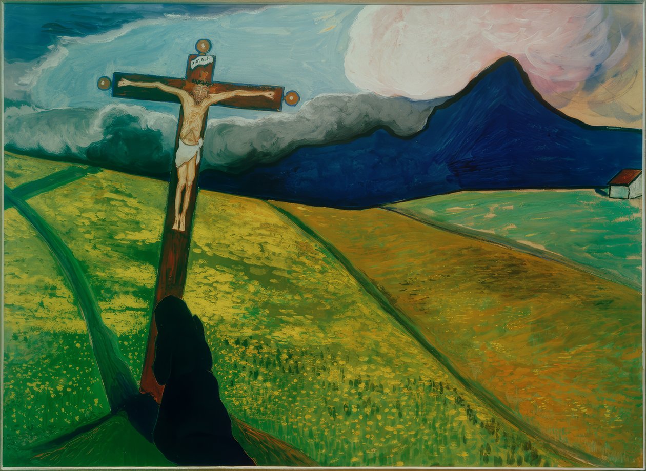 Kříž v krajině od Marianne von Werefkin