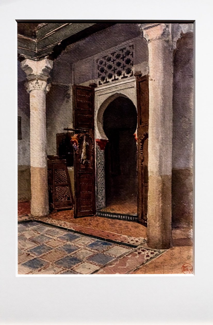 Nároží maurského dvora, asi 1870-71 (akvarel na papíře) od Mariano Fortuny