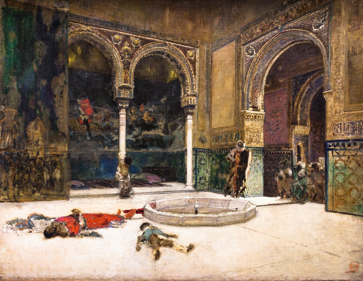 Masakr v Abencerage, asi 1870 (olej na plátně) od Mariano Fortuny