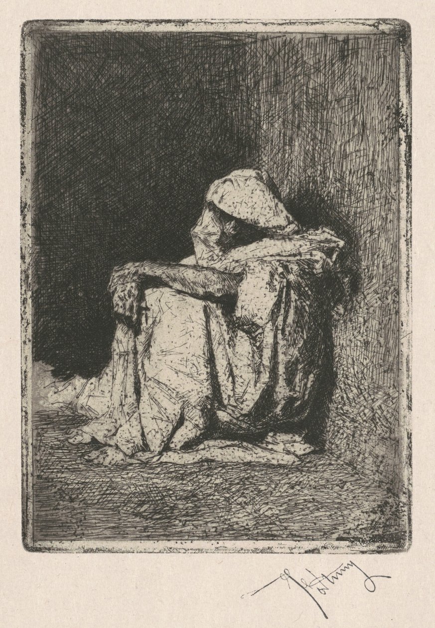 Arabe assis (sedící Arab) od Marià Fortuny