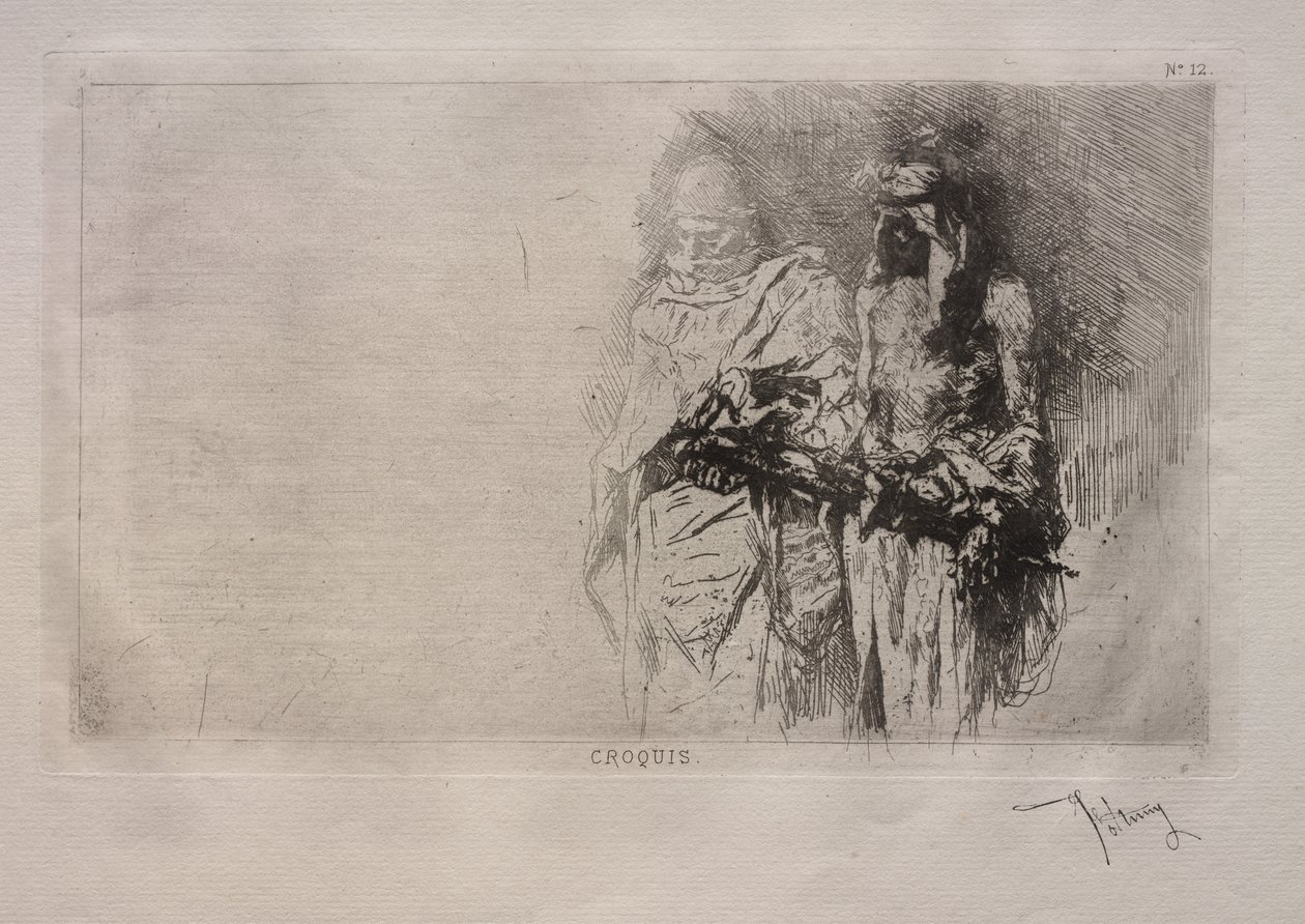 Skica. od Mariano José María Bernardo Fortuny y Carbó
