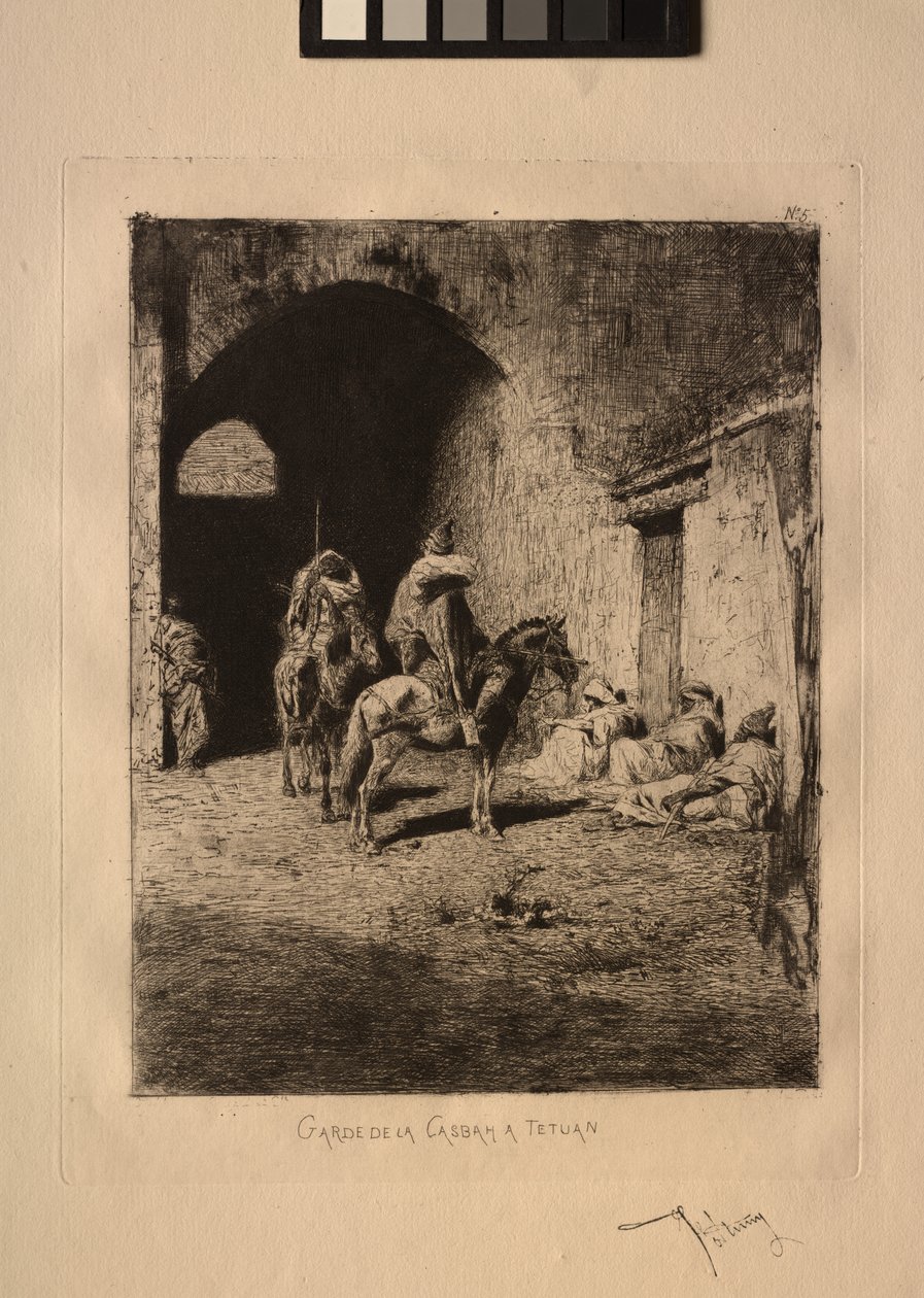 Stráž Casbah v Tetuanu. od Mariano Fortuny y Carbó