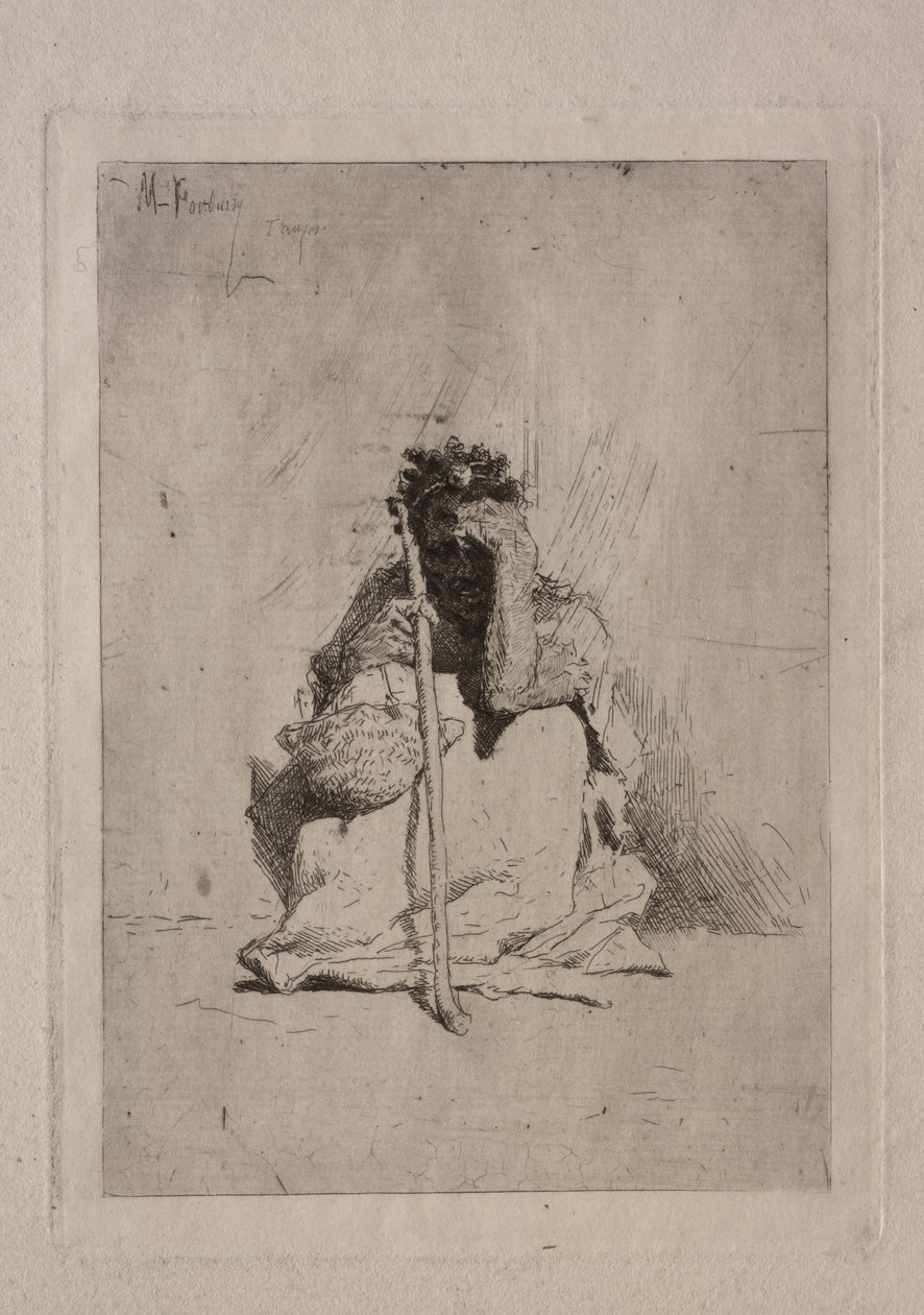 Sedící žebrák. od Mariano José María Bernardo Fortuny y Carbó