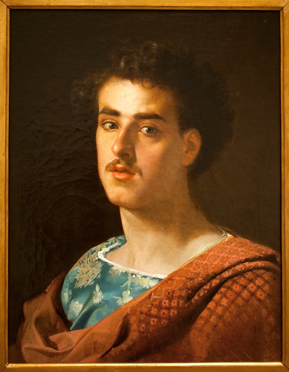 Autoportrét - obraz Mariana Fortunyho (1838-1874), olej na plátně, cca 1858 - Národní muzeum umění Katalánska, Barcelona (Španělsko) od Mariano Fortuny y Madrazo