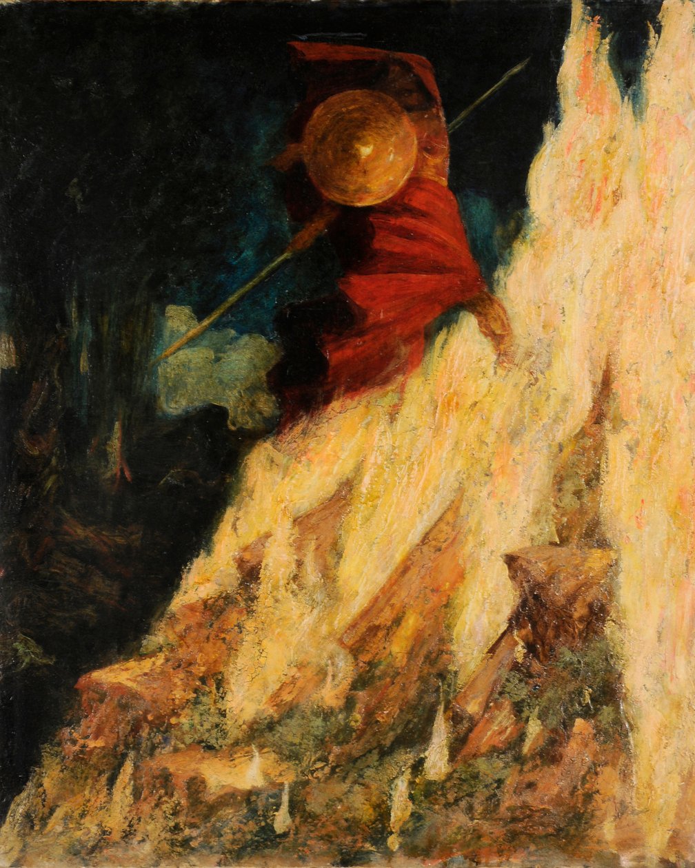 Valkýra. Wotan udeří kopím do skály, c. 1895. od Mariano Fortuny y Madrazo